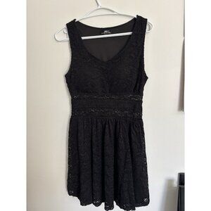 River iseland black lace dress maxi Large Size Fit and Flare Sleeveless Mini